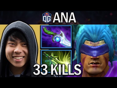 OG.ANA SMURF ANTI-MAGE WITH 33 KILLS & DIFFUSAL - DOTA 2 7.31 GAMEPLAY