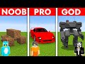 Minecraft NOOB vs PRO vs GOD: ROULETTE OF CARS Challenge