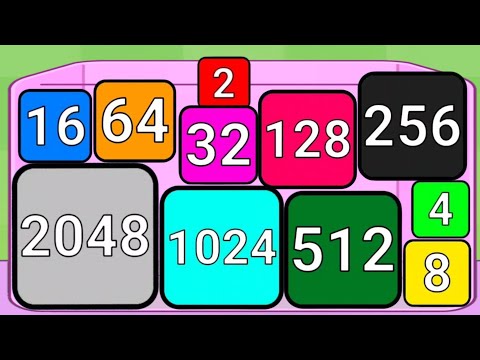 Merge Cube 2048 3D - ASMR Gameplay | Colorful Jelly Balls Numbers Puzzle | Suika 2048 Math Game