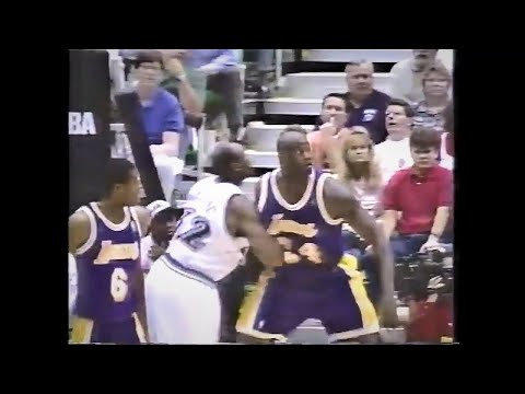 Karl Malone vs Shaquille O'Neal | 1997 West Semi Finals Game 1
