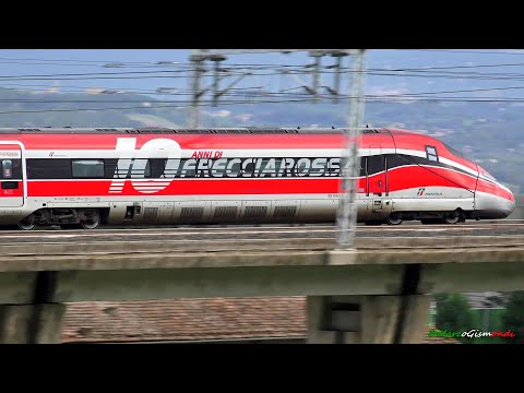 Treni Alta Velocità 4K • AV Roma-Firenze • Frecciarossa, FR1000, Italo/EVO, Intercity, Regionali