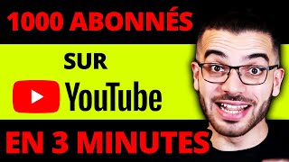 1000 ABONNÉS SUR YOUTUBE EN 3 MINUTES : MÉTHODE MÉCONNUE EN 2021 (GAGNER DE L’ARGENT)