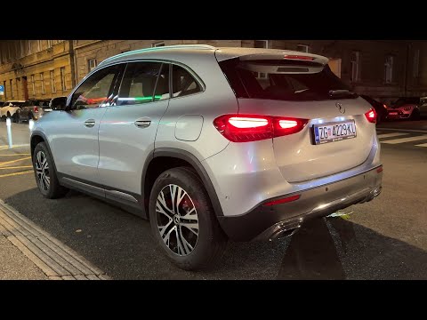 MERCEDES GLA Facelift 2025 at night - LED lights & AMBIENT lights