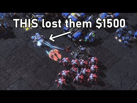 Big StarCraft Tournament. Very intense match. Archon.