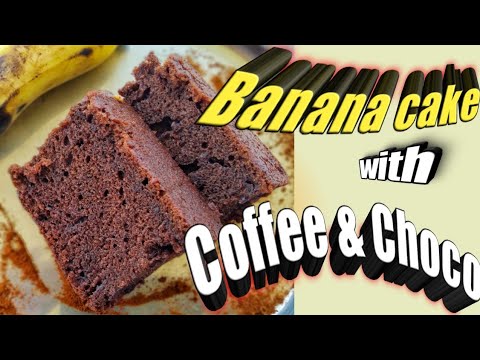 How to prepare CHOCO BANANA CAKE WITH COFFEE.Best fusion cake ever