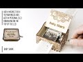 Baby Shark Hand Crank Wooden Music Box With Personalized Engraving