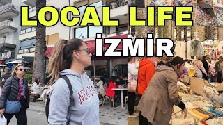 Izmir Bostanlı Walking Tour: Stunning 4K Streets & Local Market (Karşı