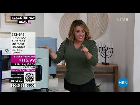 HP QF100 Autofeed 100Sheet Microcut Shredder with Drop B...