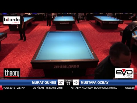 MURAT GÃœNEÅ & MUSTAFA Ã–ZBAY Bilardo Maçı - 2018 ERKEKLER 2.ETAP-4.Tur