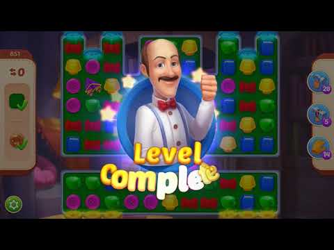 Homescapes Level 851 With No Boosters - Bonus Scene With Austin