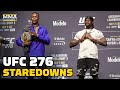 UFC 276 Staredowns: Adesanya vs. Cannonier, Volkanovski vs. Holloway, Strickland vs. Pereira, More
