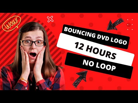 Bouncing DVD logo screensaver | No Loop | 12 Hours