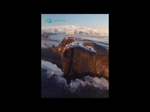 Flying over the beautiful Iceland Coastline
