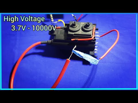 Diy - High Voltage 3.7V - 10000V || High Voltage Generator || High Voltage Transformer