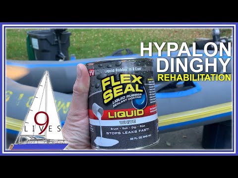 DIY Rehab of a 1983 Avon Redcrest Hypalon Inflatable Dinghy  (Boat Work: 9 LIVES DIY Projects)