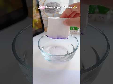 DIY tissue paper flower 💐✨#shorts #art #diy #muktaartandcraft #youtubeshortsfeature