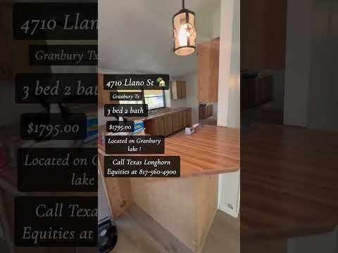 MOVE IN SPECIAL $800 OFF 1ST FULL MONTHS RENT!!! Gated area 3/2 Granbury property video