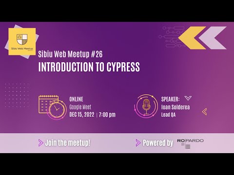 Sibiu Web Meetup #26 - Introduction to Cypress