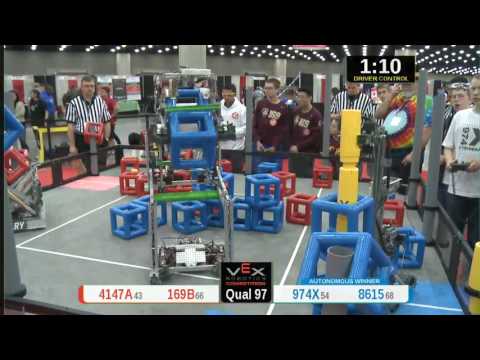 2015 VRC Tech Q97 - 4147A 169B vs 974X 8615 - 26 to 67 - VEX Worlds 2015 - Technology Division