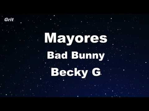 Mayores - Becky G, Bad Bunny Karaoke 【With Guide Melody】 Instrumental