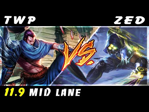 TheWanderingPro - Yasuo vs Zed MID Patch 11.9 - Yasuo Gameplay