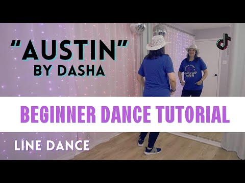 "AUSTIN" LINE DANCE 🩷 Dasha 🩷 BEGINNER DANCE TUTORIAL 🩷 Step-by Step & Back-view!