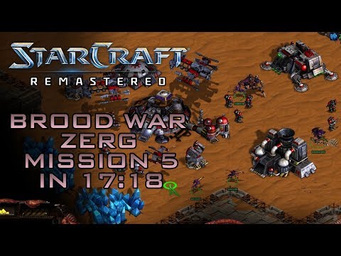 StarCraft Remastered Brood War Zerg Mission 5: True Colors (Speedrun / Walkthrough)