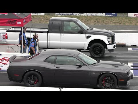 Hellcat vs Ford F250 - drag race