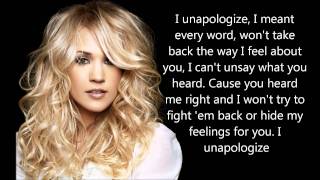 Unapologize - Carrie Underwood