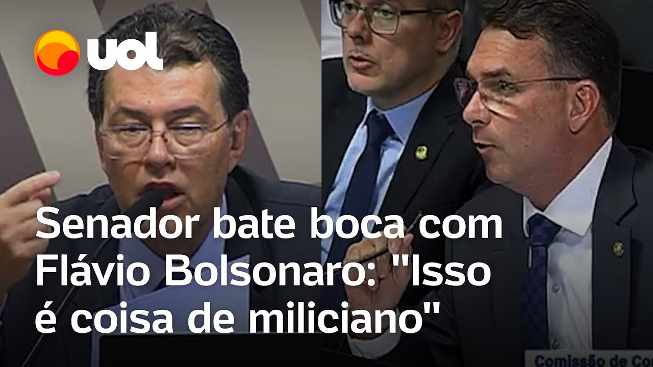 Senador bate boca com Flávio Bolsonaro e diz que proposta de armas é 'coisa de miliciano'