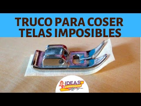 Coser telas difíciles: truco con papel de seda
