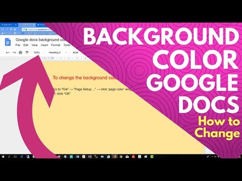 Google docs background color - how to change - YouTube