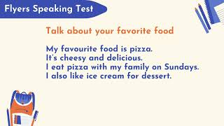 Flyers speaking test - favorite food