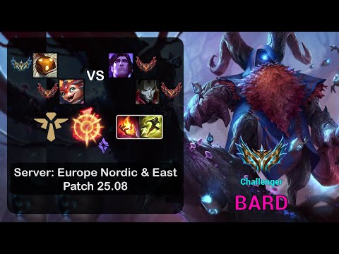 Bard Support + Smolder vs Taric + Jhin - EUNE Challenger - Patch 25.08