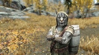 Skyrim Обзор на мод 3# Каджит компаньион М'дарр