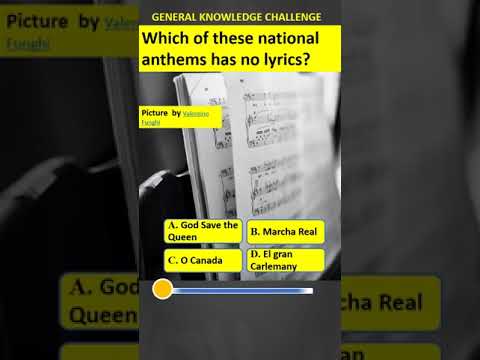 Which of these national anthems has no lyrics?