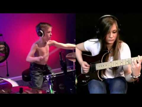 Tina S and Avery Drummer - Metallica cover [Master of Puppets]