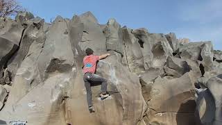Video thumbnail of Aiden Kemp, V5. The Channel