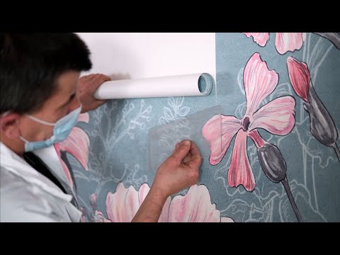 How to install Tecnografica vinyl wallpaper