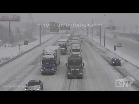 02-02-2022 Hammond, IN-Heavy snow causes accidents, major backups on interstates