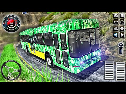 Army Bus Hill Driver 3D - Offroad City Car Simulator Driving - Best Android Gameplay