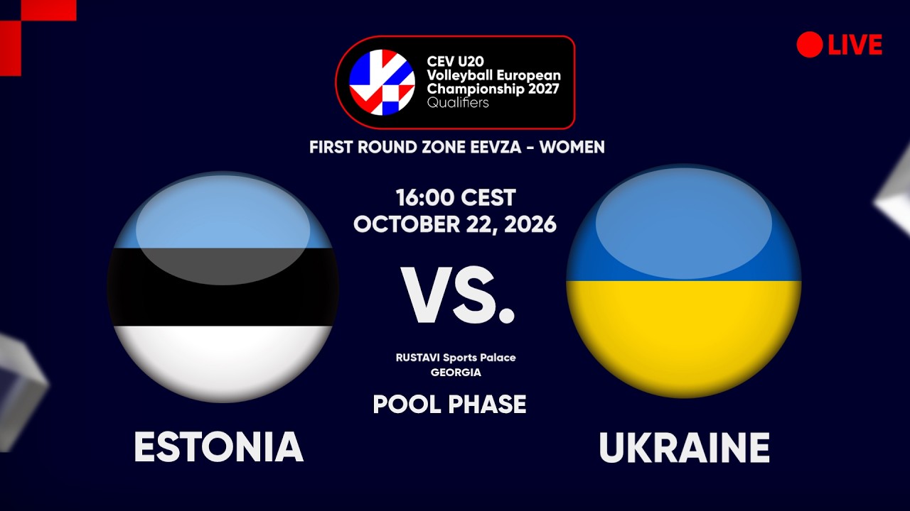 LIVE | ESTONIA vs. UKRAINE | CEV U20 EuroVolley 2027 Women Qualifiers | EEVZA | POOL PHASE