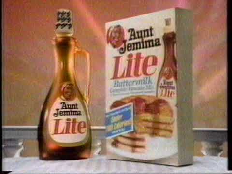 1988 Aunt Jemima Lite Pancakes and Syrup TV Commercial