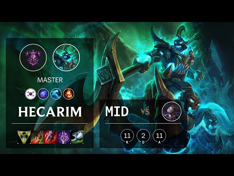 Hecarim Mid vs Orianna - KR Master Patch 10.22