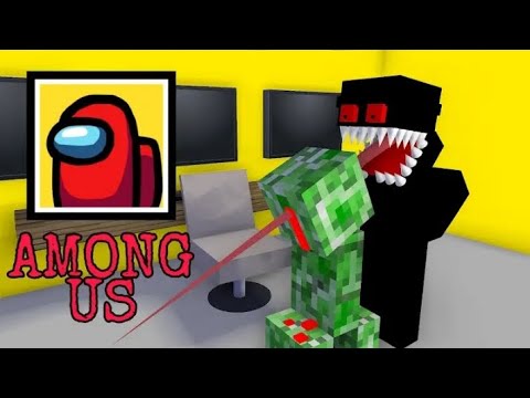 Monster School: Among Us Challenge - Minecraft Animation  (ROBE CUBE DELETED VİDEO)