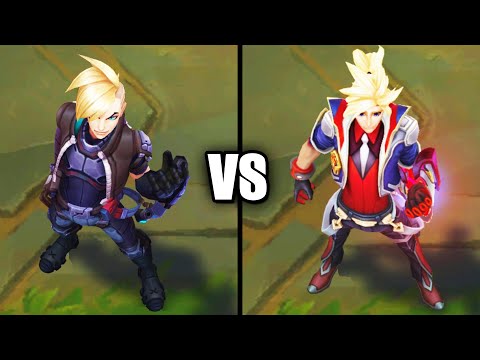 PsyOps Ezreal vs Legendary Battle Academia Ezreal Skins Comparison (League of Legends)