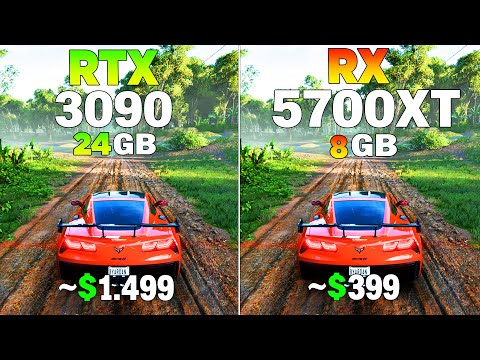 RTX 3090 vs RX 5700 XT - Test in 8 Games