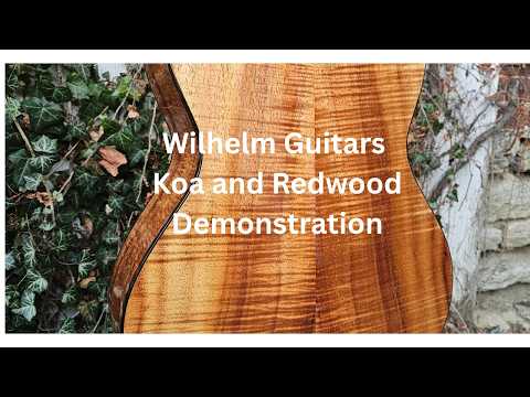 Wilhelm Guitars Curly Koa, Curly Sinker Redwood Small Jumbo Acoustic Guitar image 23
