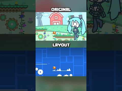 MikuMikuMikuMiku: Original vs Layout | Geometry Dash 2.2 #shorts