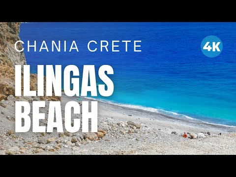 ILINGAS BEACH in CHANIA CRETE | Best Beaches in GREECE [Travel Video 4K]